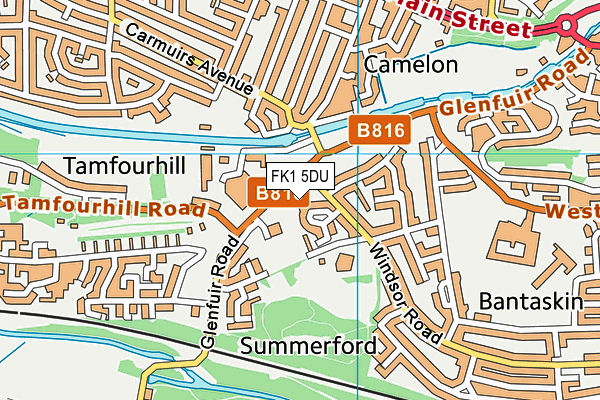 FK1 5DU map - OS VectorMap District (Ordnance Survey) FK1 5DU map - OS VectorMap District (Ordnance Survey)