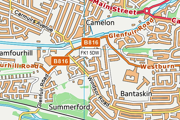 FK1 5DW map - OS VectorMap District (Ordnance Survey) FK1 5DW map - OS VectorMap District (Ordnance Survey)
