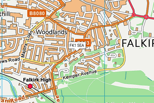 FK1 5EA map - OS VectorMap District (Ordnance Survey) FK1 5EA map - OS VectorMap District (Ordnance Survey)