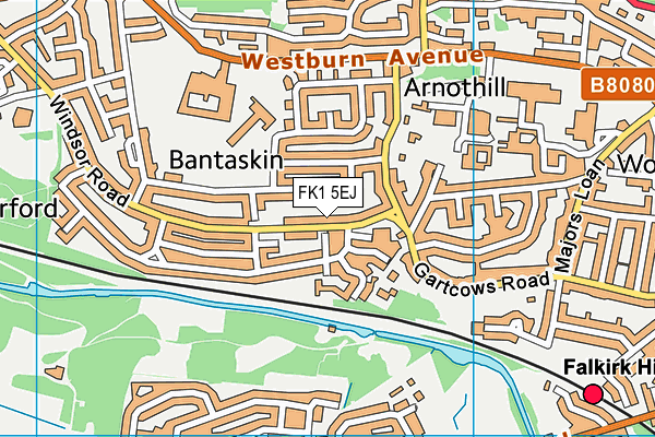 FK1 5EJ map - OS VectorMap District (Ordnance Survey) FK1 5EJ map - OS VectorMap District (Ordnance Survey)