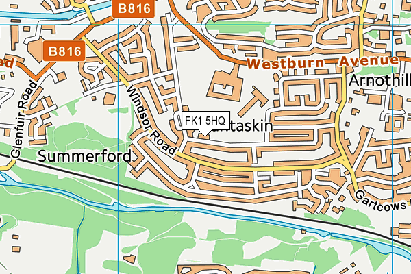 FK1 5HQ map - OS VectorMap District (Ordnance Survey) FK1 5HQ map - OS VectorMap District (Ordnance Survey)