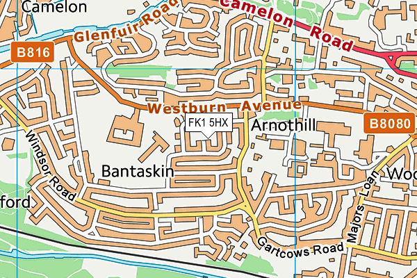 FK1 5HX map - OS VectorMap District (Ordnance Survey) FK1 5HX map - OS VectorMap District (Ordnance Survey)