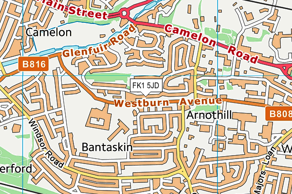 FK1 5JD map - OS VectorMap District (Ordnance Survey) FK1 5JD map - OS VectorMap District (Ordnance Survey)