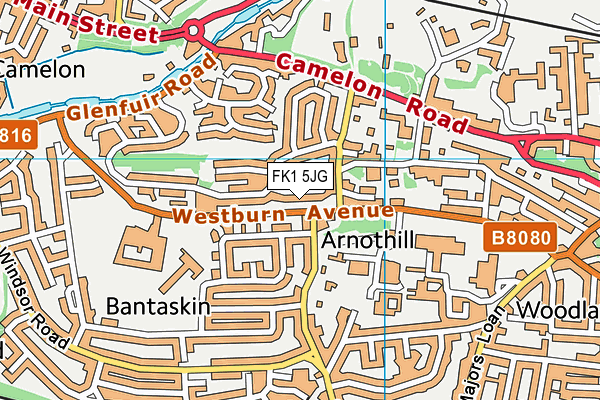 FK1 5JG map - OS VectorMap District (Ordnance Survey) FK1 5JG map - OS VectorMap District (Ordnance Survey)
