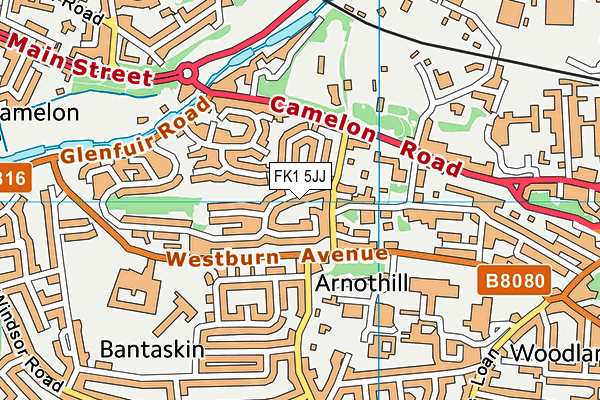 FK1 5JJ map - OS VectorMap District (Ordnance Survey) FK1 5JJ map - OS VectorMap District (Ordnance Survey)