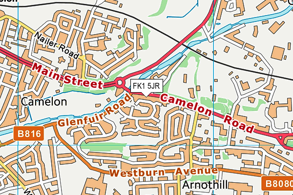 FK1 5JR map - OS VectorMap District (Ordnance Survey) FK1 5JR map - OS VectorMap District (Ordnance Survey)