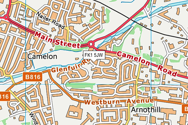 FK1 5JW map - OS VectorMap District (Ordnance Survey) FK1 5JW map - OS VectorMap District (Ordnance Survey)