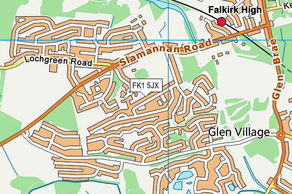 FK1 5JX map - OS VectorMap District (Ordnance Survey) FK1 5JX map - OS VectorMap District (Ordnance Survey)
