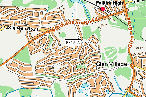FK1 5LA map - OS VectorMap District (Ordnance Survey) FK1 5LA map - OS VectorMap District (Ordnance Survey)