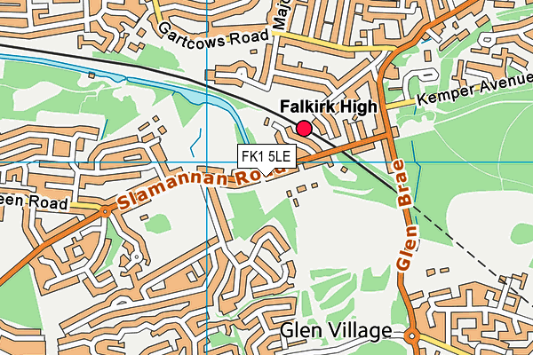 FK1 5LE map - OS VectorMap District (Ordnance Survey) FK1 5LE map - OS VectorMap District (Ordnance Survey)