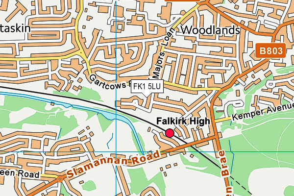 FK1 5LU map - OS VectorMap District (Ordnance Survey) FK1 5LU map - OS VectorMap District (Ordnance Survey)