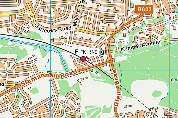FK1 5NE map - OS VectorMap District (Ordnance Survey) FK1 5NE map - OS VectorMap District (Ordnance Survey)