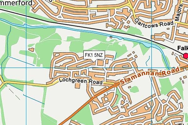 FK1 5NZ map - OS VectorMap District (Ordnance Survey)