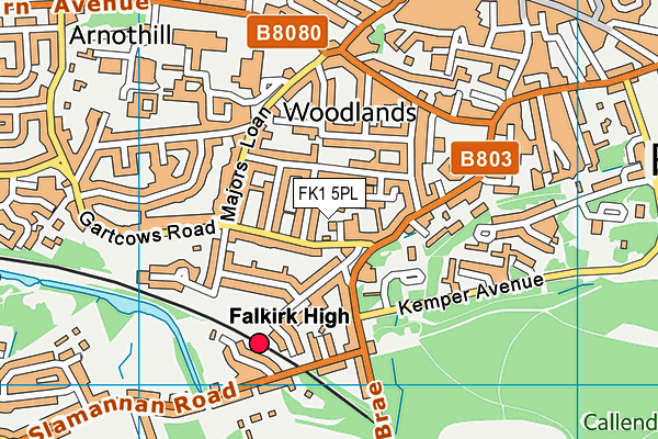 FK1 5PL map - OS VectorMap District (Ordnance Survey) FK1 5PL map - OS VectorMap District (Ordnance Survey)