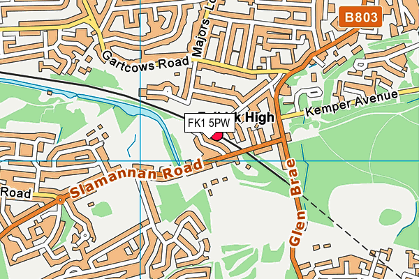 FK1 5PW map - OS VectorMap District (Ordnance Survey)