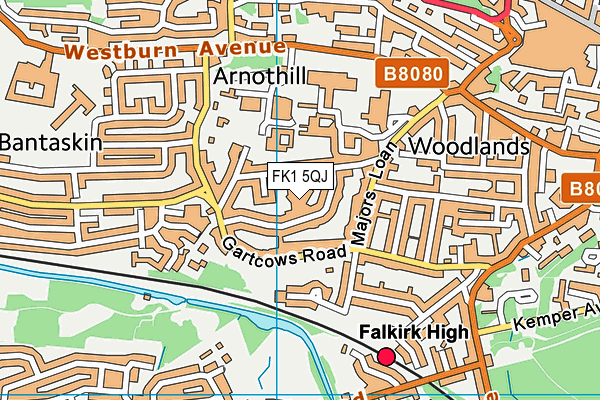 FK1 5QJ map - OS VectorMap District (Ordnance Survey) FK1 5QJ map - OS VectorMap District (Ordnance Survey)