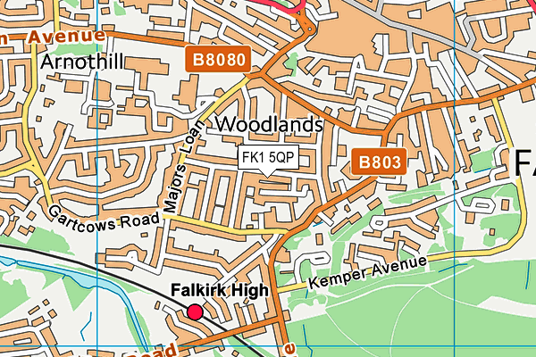 FK1 5QP map - OS VectorMap District (Ordnance Survey) FK1 5QP map - OS VectorMap District (Ordnance Survey)