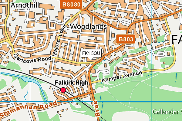 FK1 5QU map - OS VectorMap District (Ordnance Survey) FK1 5QU map - OS VectorMap District (Ordnance Survey)
