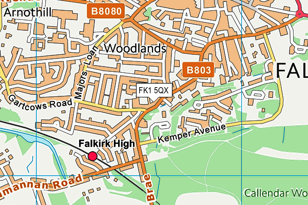 FK1 5QX map - OS VectorMap District (Ordnance Survey) FK1 5QX map - OS VectorMap District (Ordnance Survey)