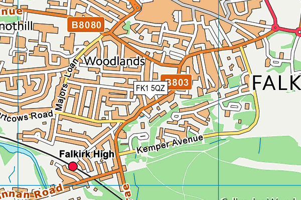 FK1 5QZ map - OS VectorMap District (Ordnance Survey)
