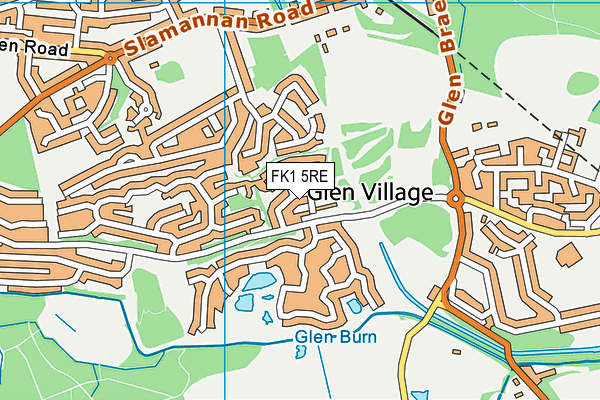 FK1 5RE map - OS VectorMap District (Ordnance Survey)
