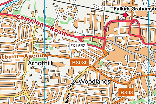 FK1 5RZ map - OS VectorMap District (Ordnance Survey) FK1 5RZ map - OS VectorMap District (Ordnance Survey)