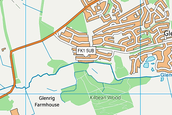 FK1 5UB map - OS VectorMap District (Ordnance Survey) FK1 5UB map - OS VectorMap District (Ordnance Survey)