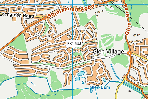 FK1 5UJ map - OS VectorMap District (Ordnance Survey) FK1 5UJ map - OS VectorMap District (Ordnance Survey)