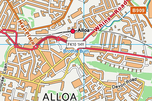 FK10 1HY map - OS VectorMap District (Ordnance Survey)