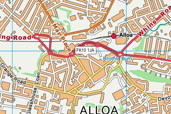 FK10 1JA map - OS VectorMap District (Ordnance Survey)