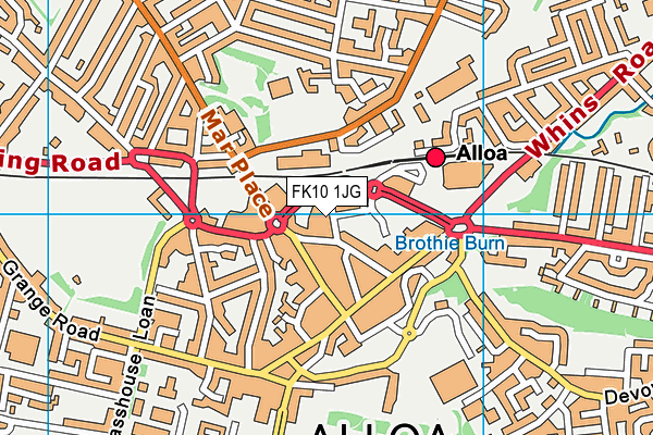 FK10 1JG map - OS VectorMap District (Ordnance Survey)
