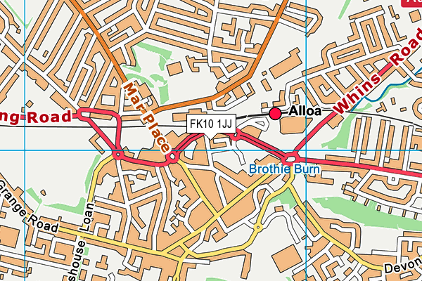 FK10 1JJ map - OS VectorMap District (Ordnance Survey)