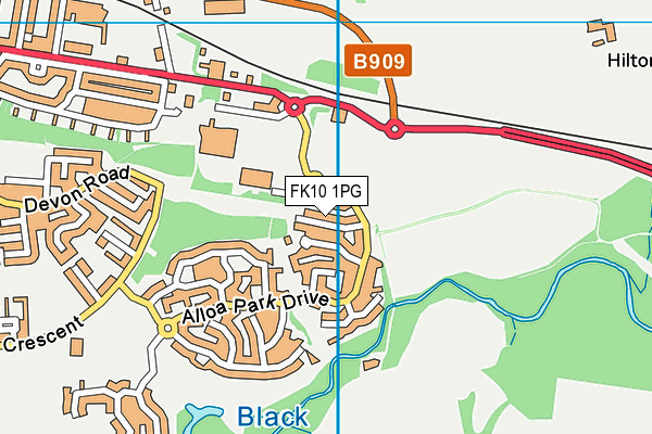 FK10 1PG map - OS VectorMap District (Ordnance Survey)
