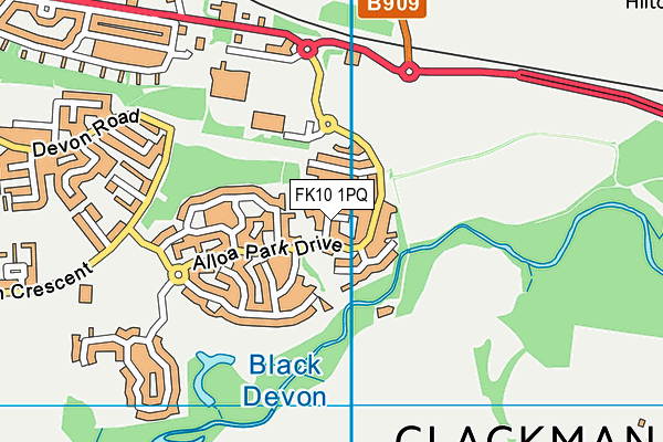 FK10 1PQ map - OS VectorMap District (Ordnance Survey)