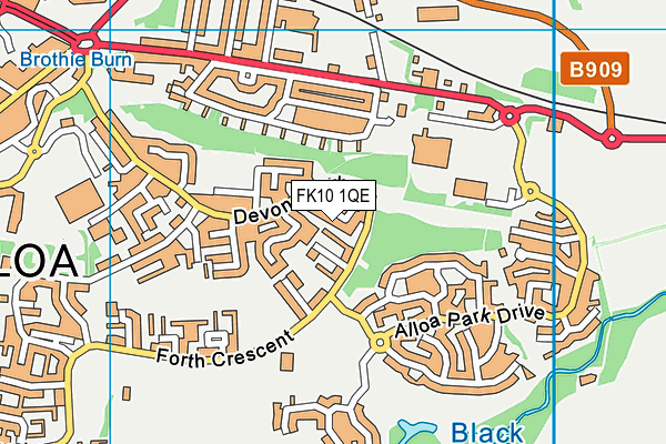 FK10 1QE map - OS VectorMap District (Ordnance Survey)