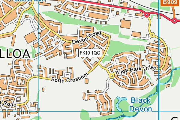 FK10 1QG map - OS VectorMap District (Ordnance Survey)