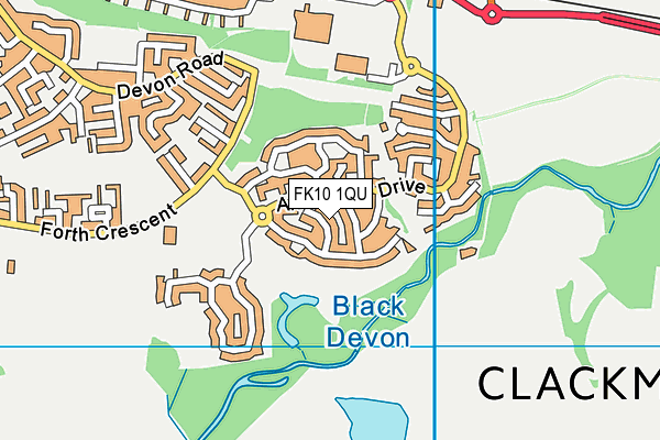 FK10 1QU map - OS VectorMap District (Ordnance Survey)