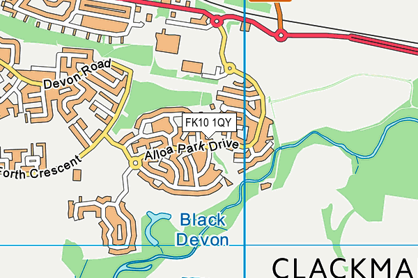 FK10 1QY map - OS VectorMap District (Ordnance Survey)