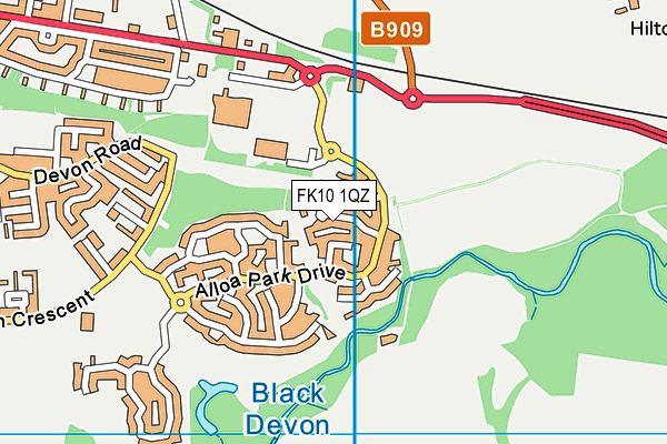 FK10 1QZ map - OS VectorMap District (Ordnance Survey)