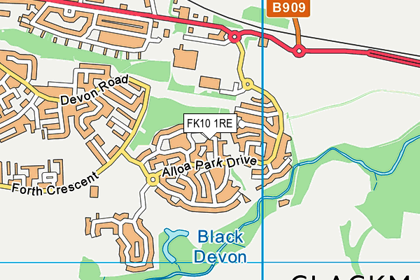 FK10 1RE map - OS VectorMap District (Ordnance Survey) FK10 1RE map - OS VectorMap District (Ordnance Survey)