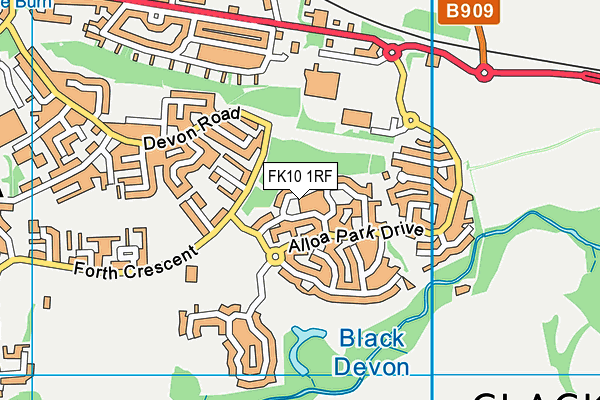 FK10 1RF map - OS VectorMap District (Ordnance Survey) FK10 1RF map - OS VectorMap District (Ordnance Survey)