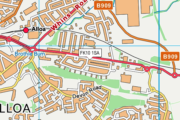 FK10 1SA map - OS VectorMap District (Ordnance Survey) FK10 1SA map - OS VectorMap District (Ordnance Survey)