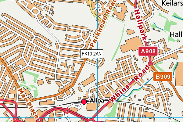 FK10 2AN map - OS VectorMap District (Ordnance Survey)