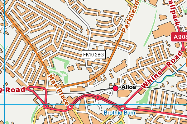 FK10 2BG map - OS VectorMap District (Ordnance Survey)