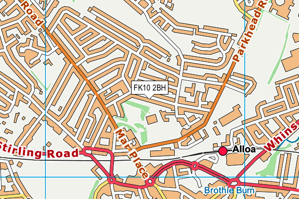 FK10 2BH map - OS VectorMap District (Ordnance Survey)