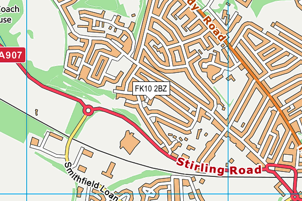 FK10 2BZ map - OS VectorMap District (Ordnance Survey)