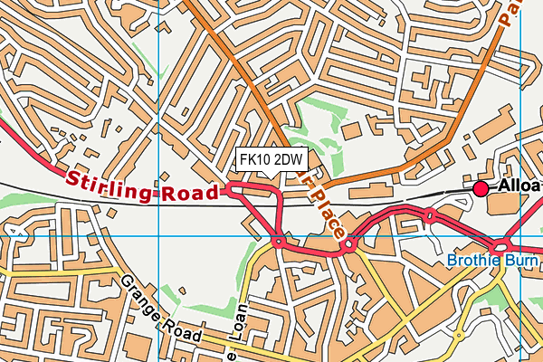 FK10 2DW map - OS VectorMap District (Ordnance Survey)