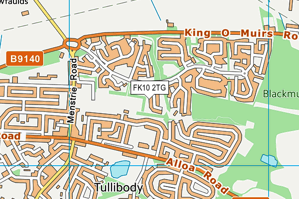 FK10 2TG map - OS VectorMap District (Ordnance Survey)