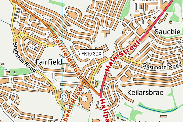 FK10 3DX map - OS VectorMap District (Ordnance Survey)