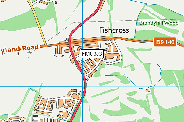 FK10 3JG map - OS VectorMap District (Ordnance Survey)